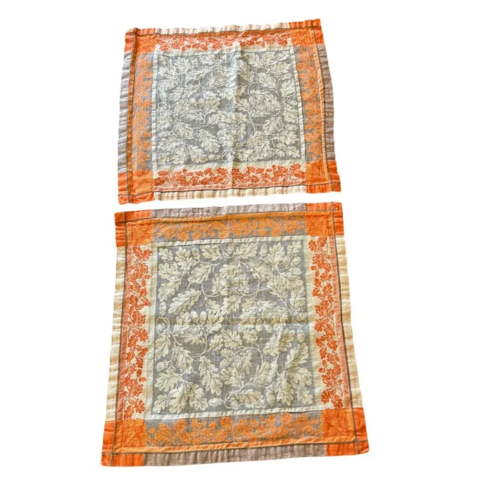 Williams Sonoma Napkins Fall Colors Set Of Two
